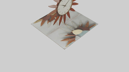 3D model MidCentury Modern Wall Clock model VR / AR / low-poly