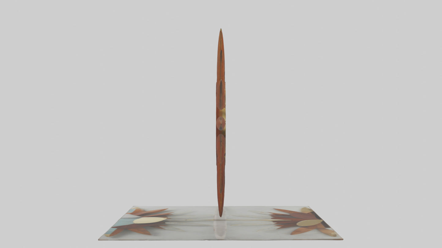 3D model MidCentury Modern Wall Clock model VR / AR / low-poly