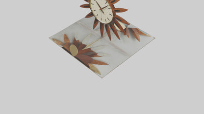 3D model MidCentury Modern Wall Clock model VR / AR / low-poly