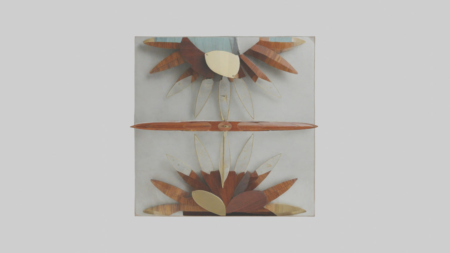 3D model MidCentury Modern Wall Clock model VR / AR / low-poly