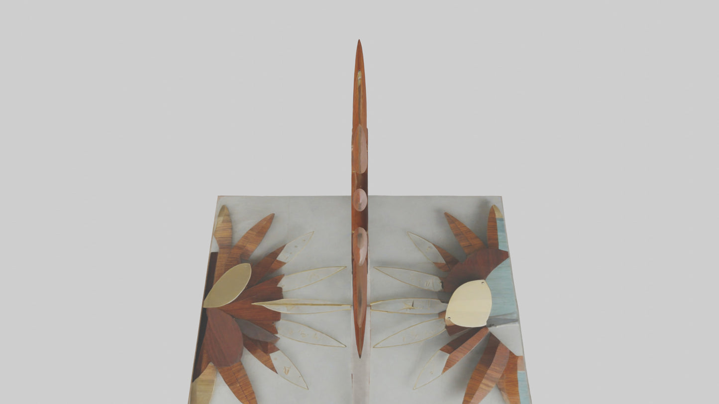 3D model MidCentury Modern Wall Clock model VR / AR / low-poly