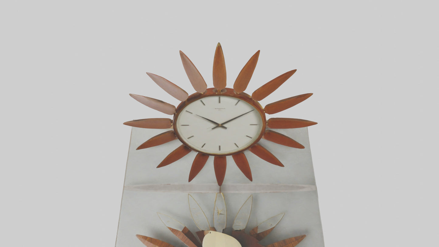 3D model MidCentury Modern Wall Clock model VR / AR / low-poly
