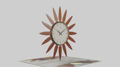 3D model MidCentury Modern Wall Clock model VR / AR / low-poly