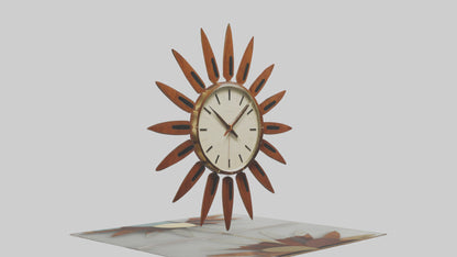 3D model MidCentury Modern Wall Clock model VR / AR / low-poly