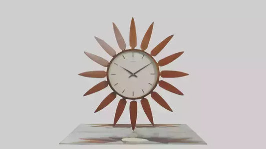 3D model MidCentury Modern Wall Clock model VR / AR / low-poly