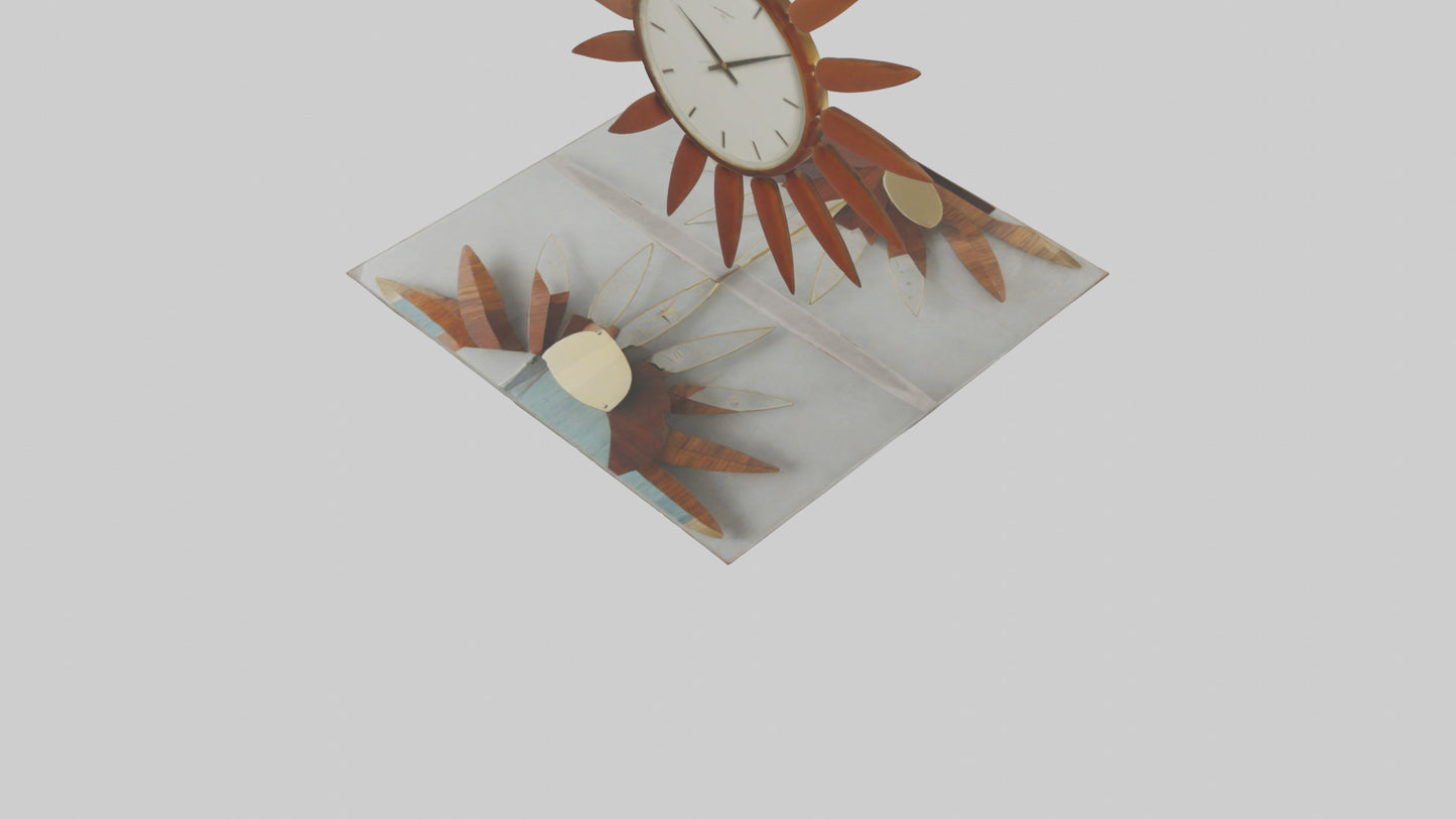 3D model MidCentury Modern Wall Clock model VR / AR / low-poly