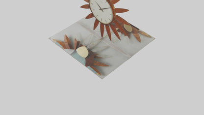 3D model MidCentury Modern Wall Clock model VR / AR / low-poly