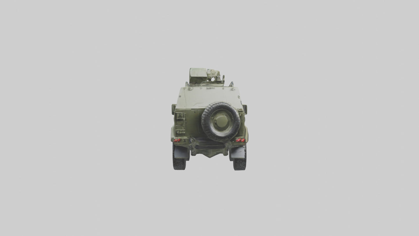 3D model Military Armored SUV model VR / AR / low-poly