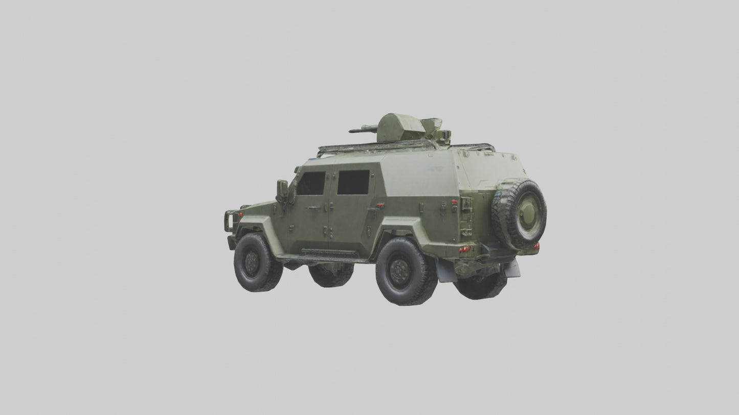 3D model Military Armored SUV model VR / AR / low-poly