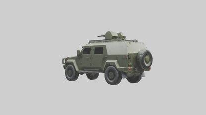 3D model Military Armored SUV model VR / AR / low-poly
