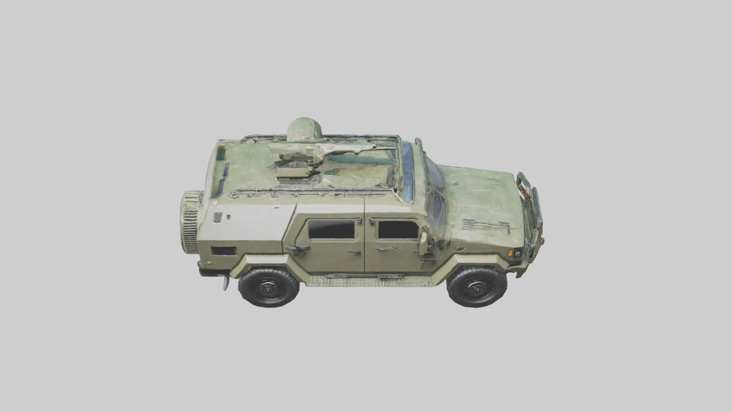 3D model Military Armored SUV model VR / AR / low-poly
