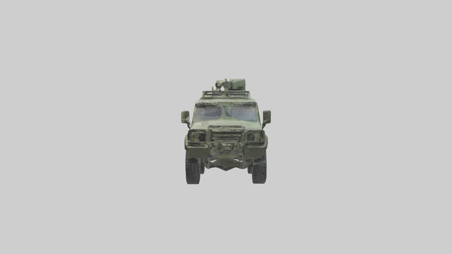 3D model Military Armored SUV model VR / AR / low-poly