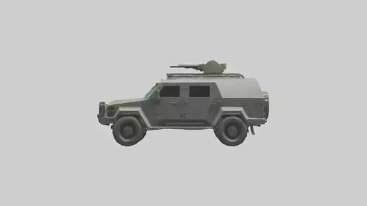 3D model Military Armored SUV model VR / AR / low-poly