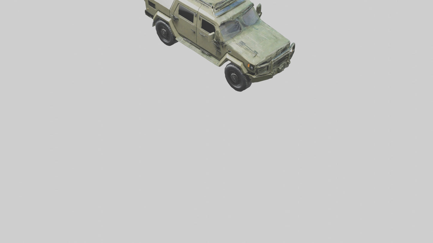 3D model Military Armored SUV model VR / AR / low-poly