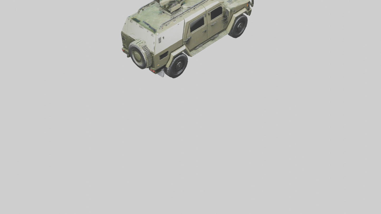 3D model Military Armored SUV model VR / AR / low-poly