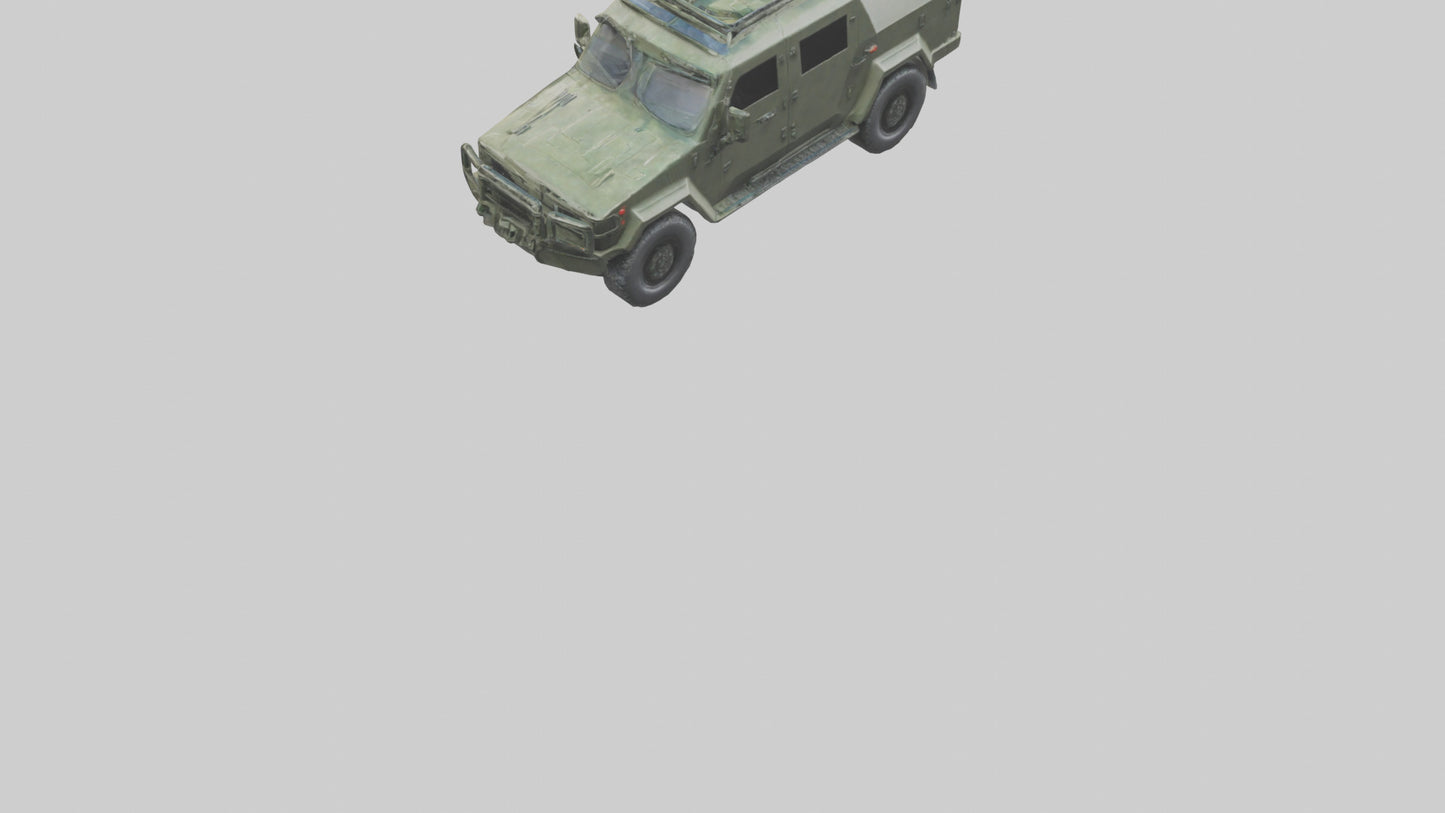 3D model Military Armored SUV model VR / AR / low-poly