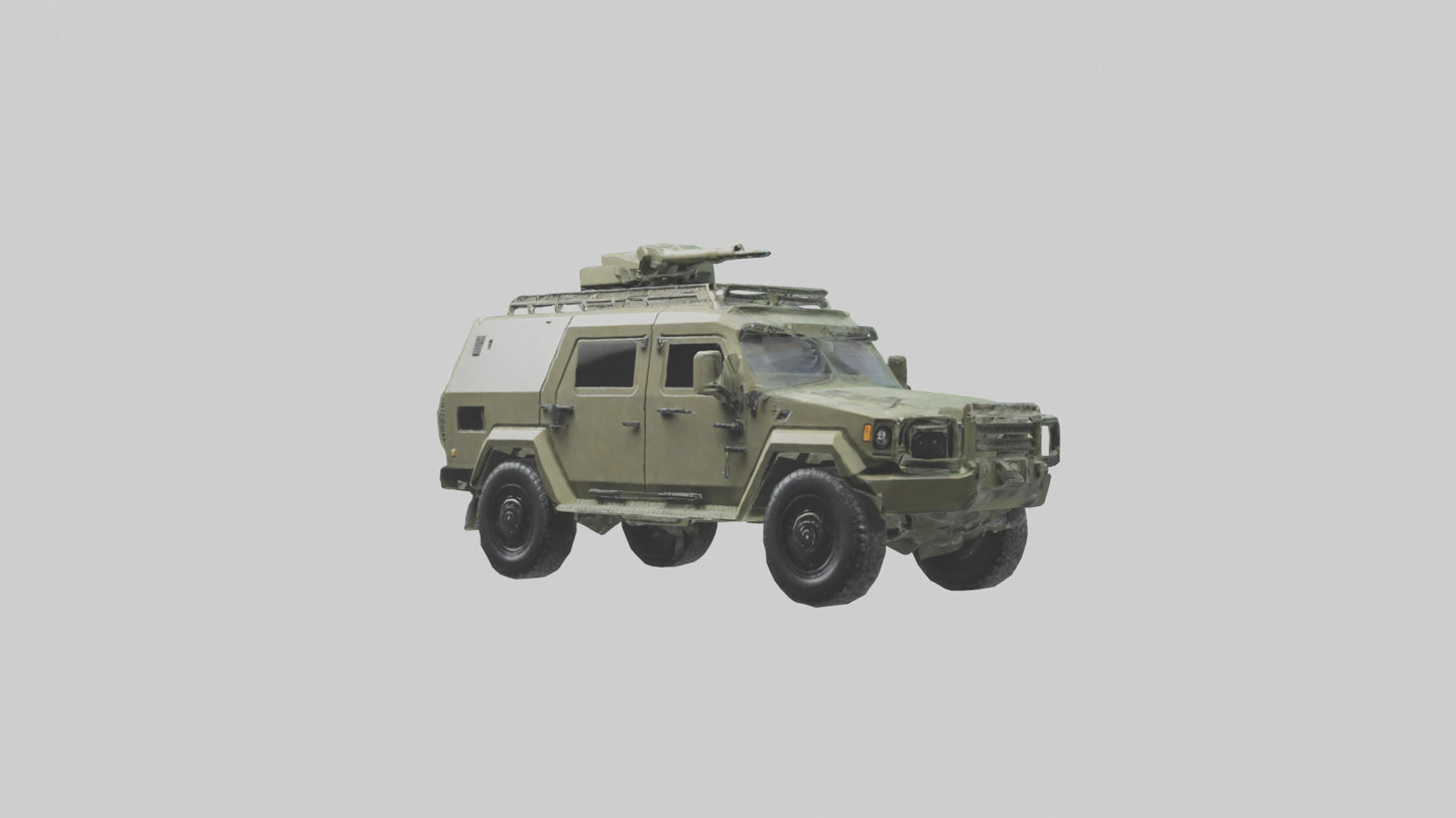 3D model Military Armored SUV model VR / AR / low-poly