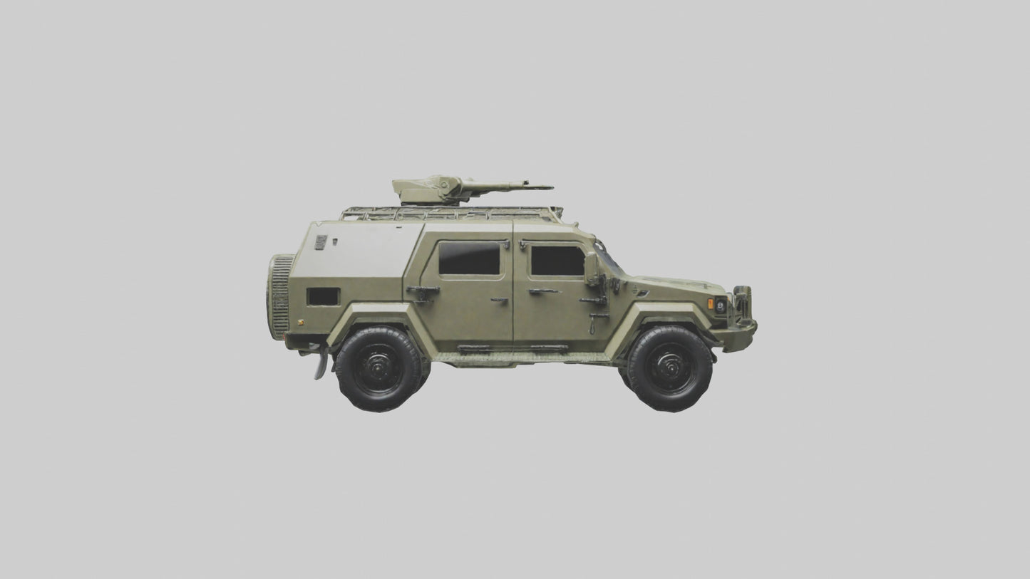 3D model Military Armored SUV model VR / AR / low-poly