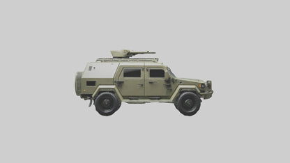 3D model Military Armored SUV model VR / AR / low-poly