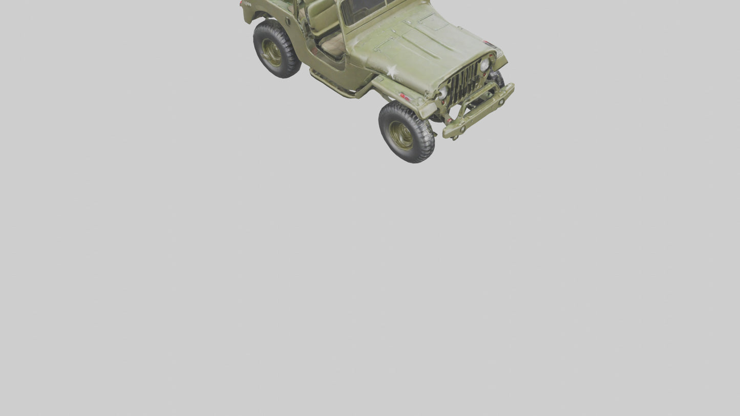 3D model Military Jeep model VR / AR / low-poly