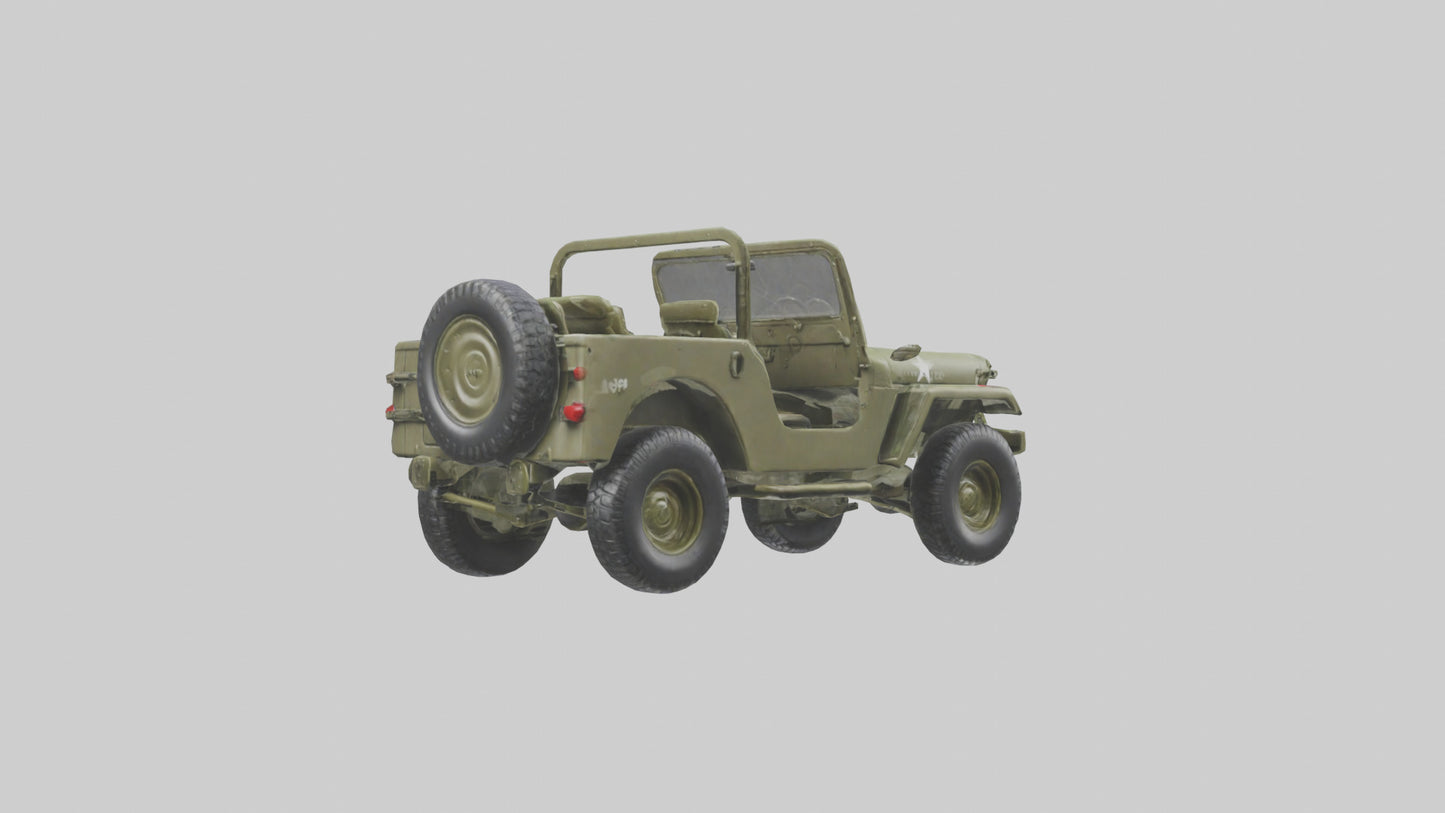 3D model Military Jeep model VR / AR / low-poly
