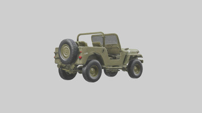 3D model Military Jeep model VR / AR / low-poly