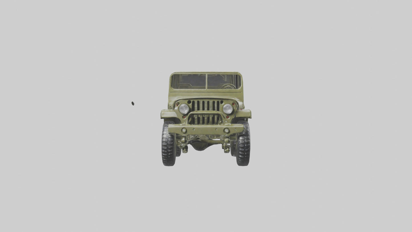 3D model Military Jeep model VR / AR / low-poly