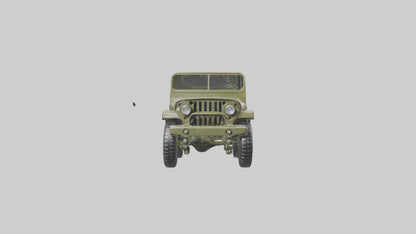 3D model Military Jeep model VR / AR / low-poly