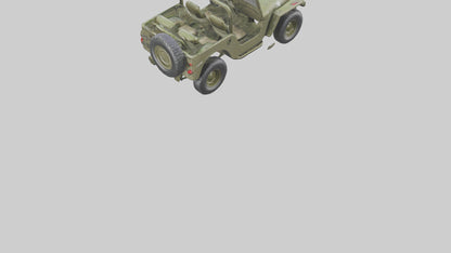 3D model Military Jeep model VR / AR / low-poly