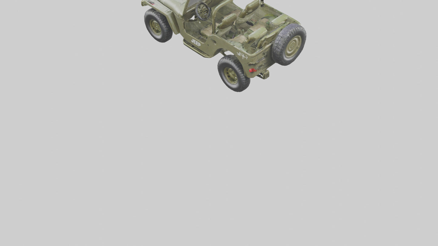 3D model Military Jeep model VR / AR / low-poly