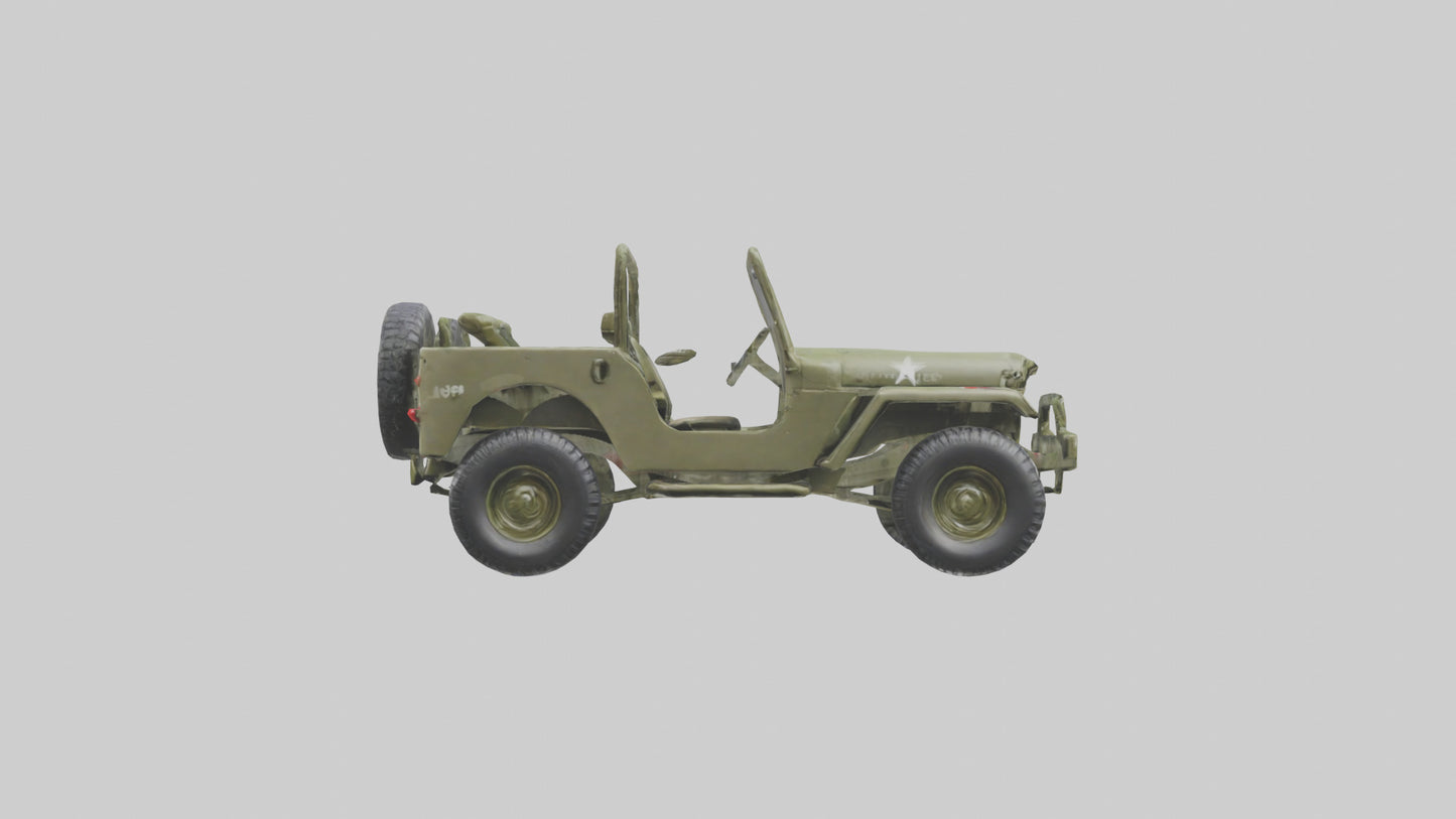 3D model Military Jeep model VR / AR / low-poly