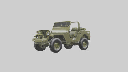 3D model Military Jeep model VR / AR / low-poly
