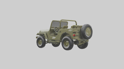 3D model Military Jeep model VR / AR / low-poly