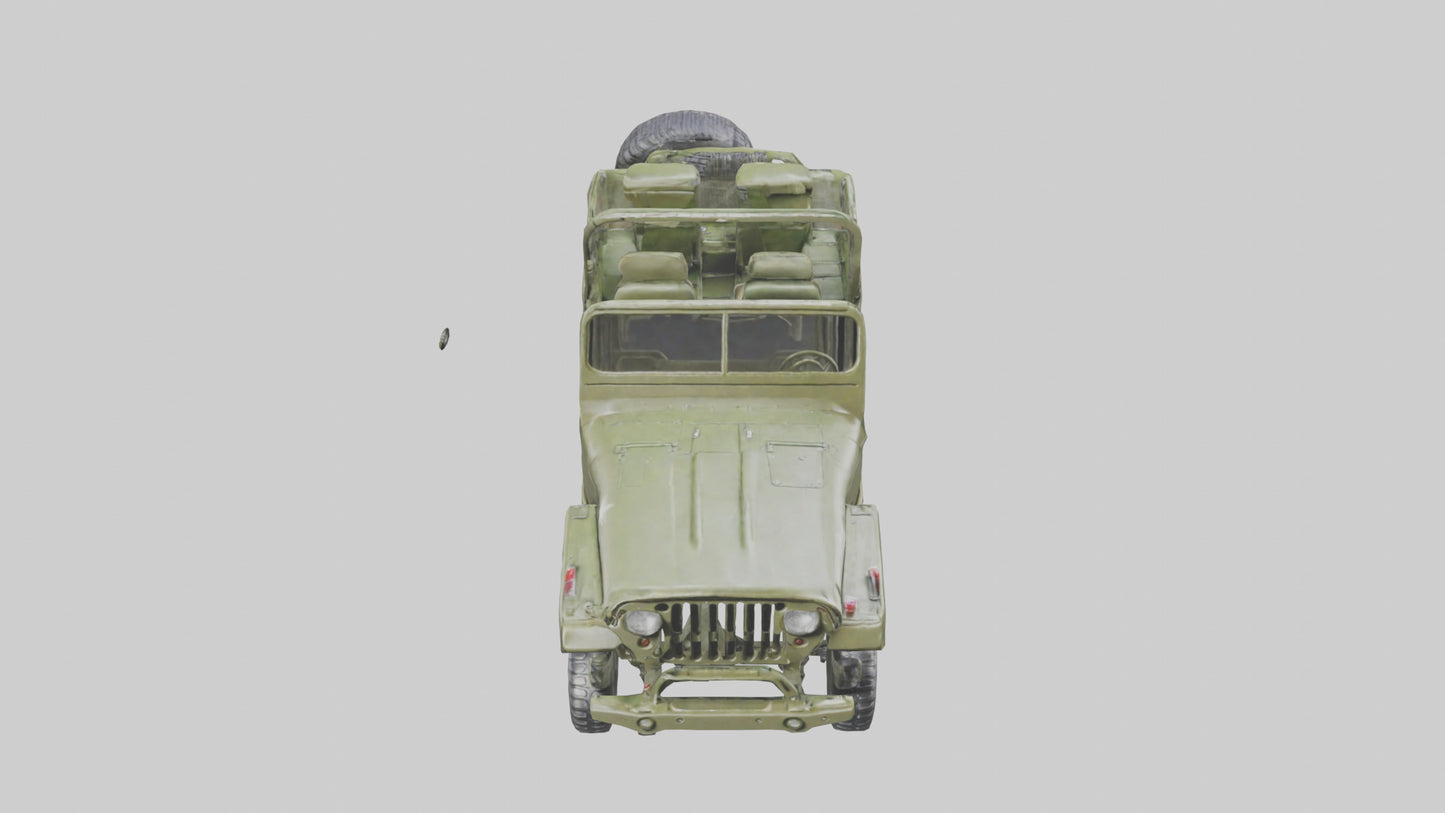 3D model Military Jeep model VR / AR / low-poly