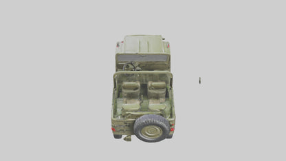 3D model Military Jeep model VR / AR / low-poly