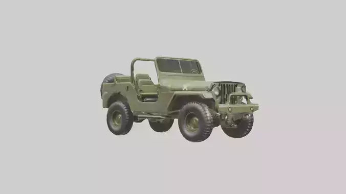3D model Military Jeep model VR / AR / low-poly