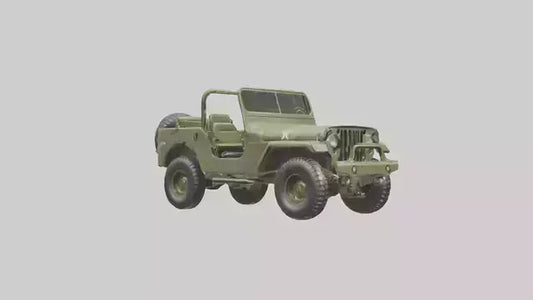 3D model Military Jeep model VR / AR / low-poly
