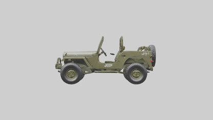 3D model Military Jeep model VR / AR / low-poly