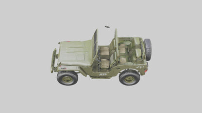 3D model Military Jeep model VR / AR / low-poly
