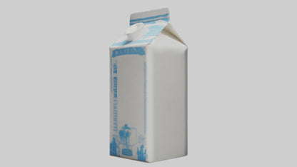 3D model Milk Carton model VR / AR / low-poly
