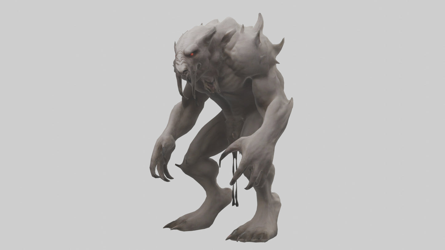 Mindless Beast model VR / AR / low-poly