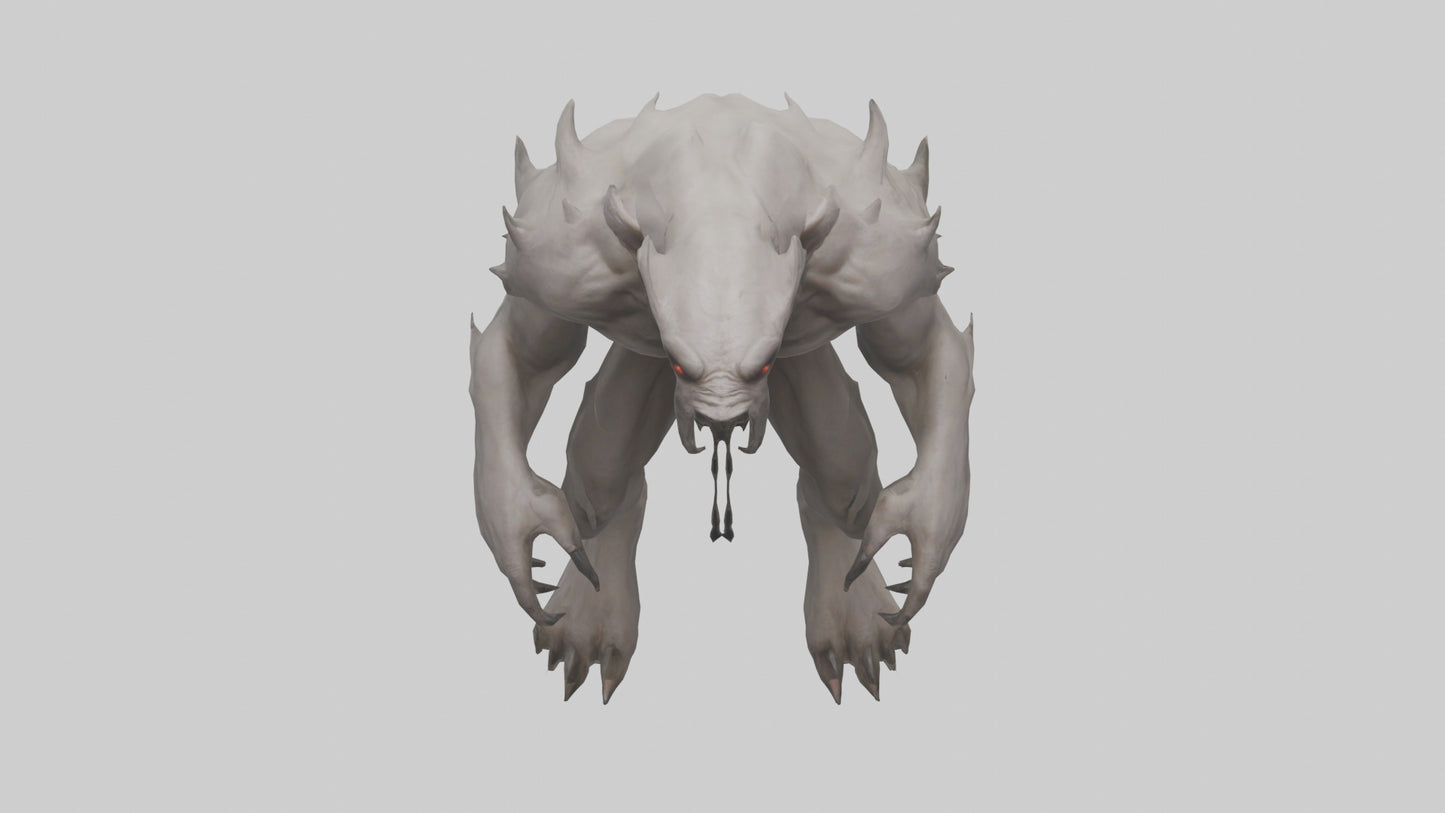 Mindless Beast model VR / AR / low-poly