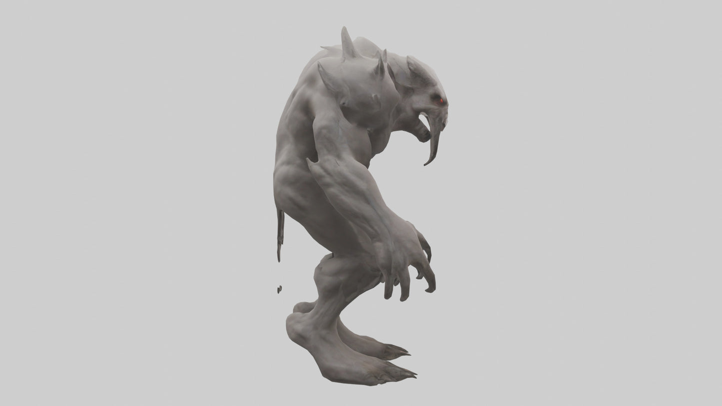 Mindless Beast model VR / AR / low-poly