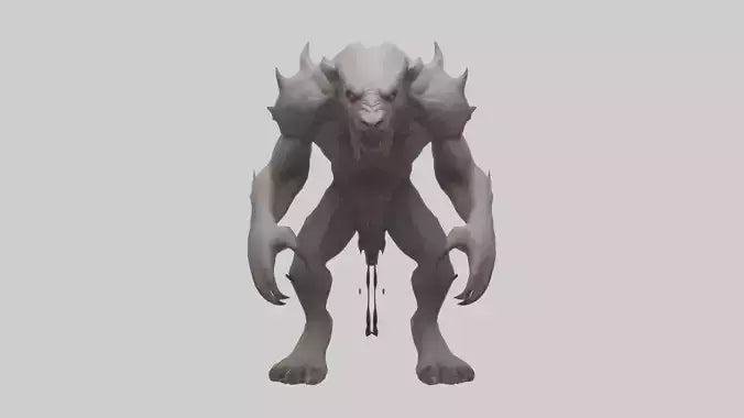 Mindless Beast model VR / AR / low-poly