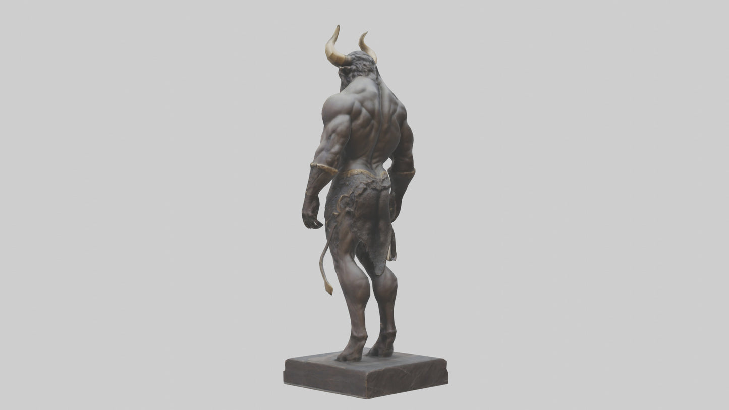 Minotaur statue model VR / AR / low-poly