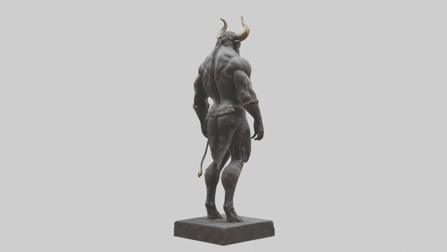 Minotaur statue model VR / AR / low-poly