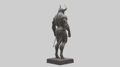 Minotaur statue model VR / AR / low-poly