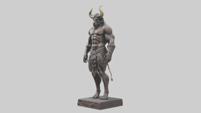 Minotaur statue model VR / AR / low-poly