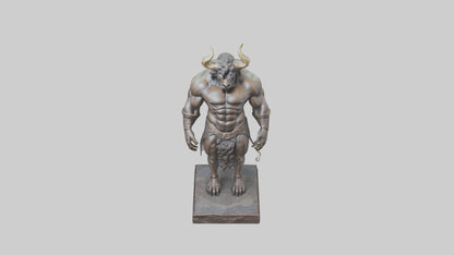 Minotaur statue model VR / AR / low-poly