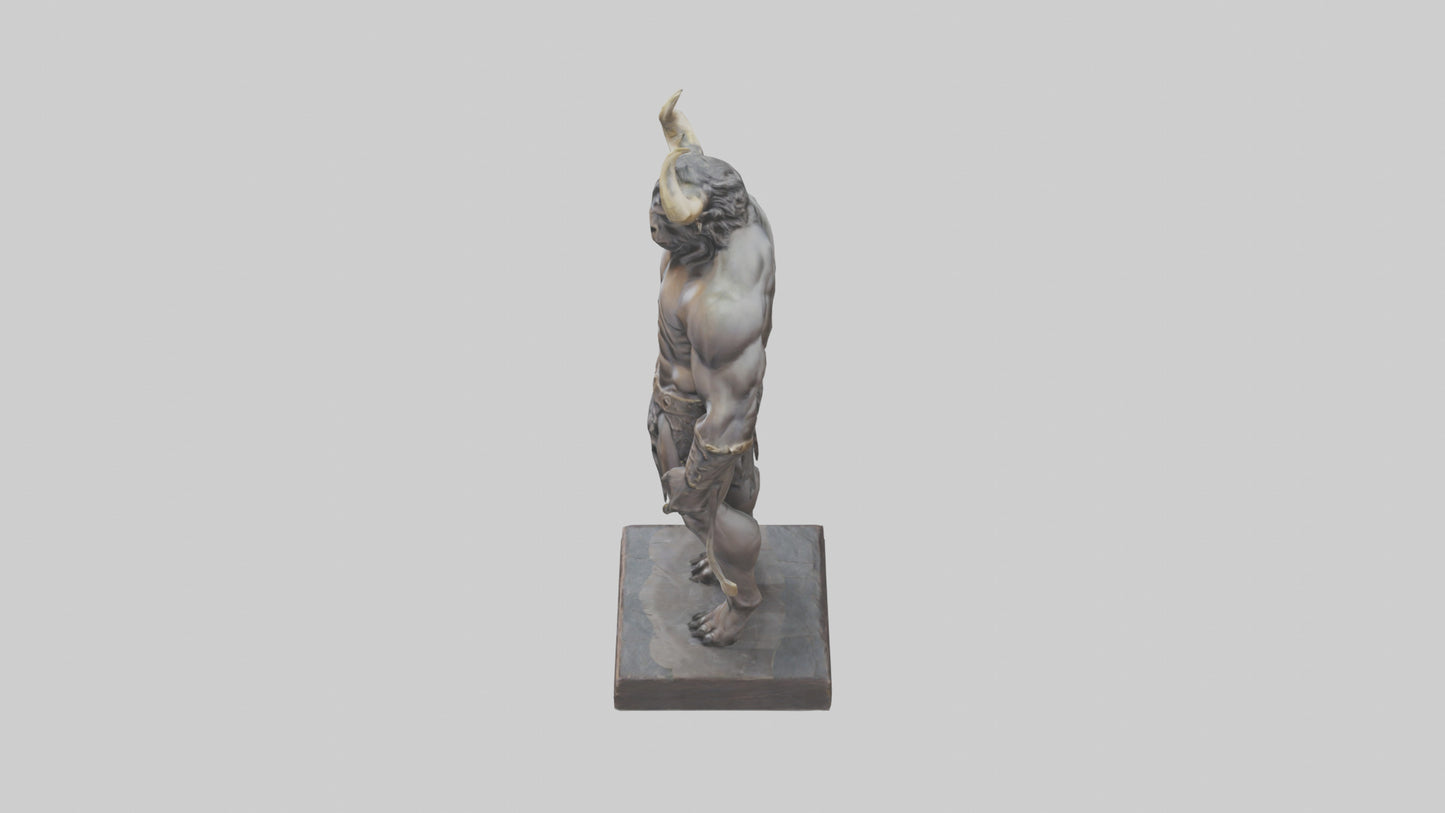 Minotaur statue model VR / AR / low-poly